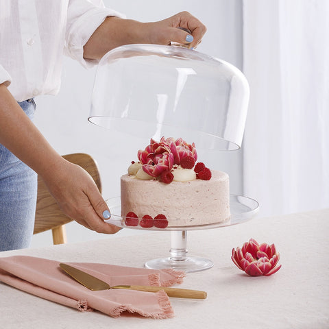 Classic Cake Stand with Dome 28cm