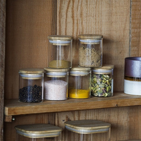 Pantry Round Spice Jar Set of 6 Burish Logo On Lid 5.7cm