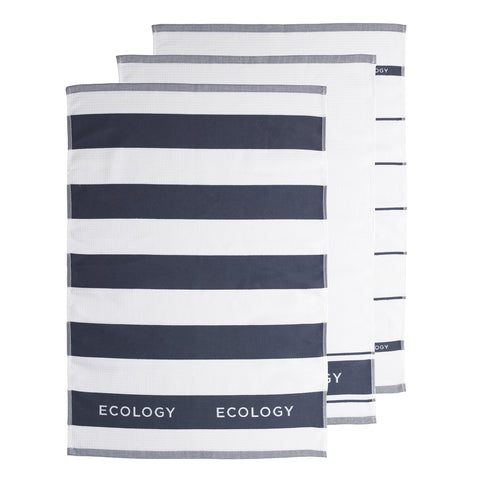 Fold Set of 3 Tea Towel 50x75 Slate