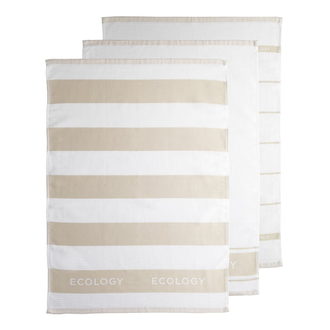 Fold Set of 3 Tea Towel 50x75 Pumice