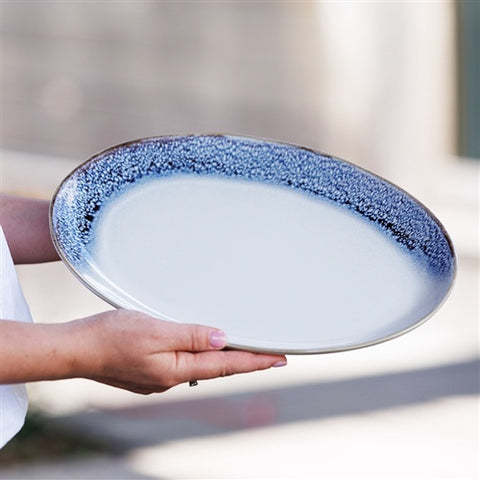 Atol Large Oval Platter 36cm Deep Blue