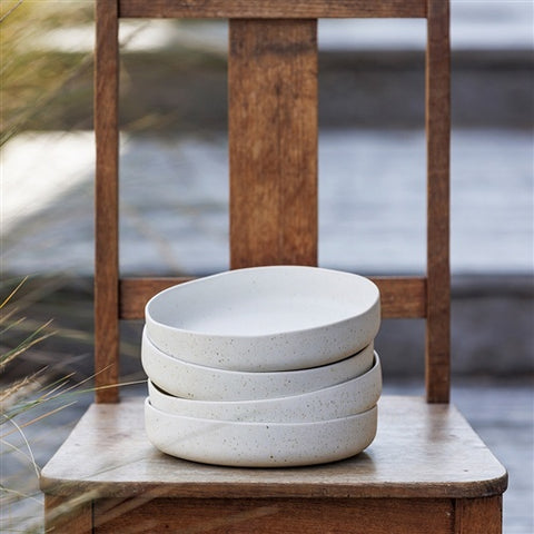 Domus Dinner Bowl 21.5cm Ecru Set of 4