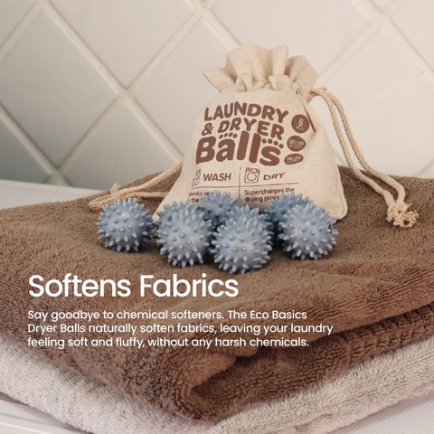 Eco Basics Laundry & Dryer Balls 8Pcs