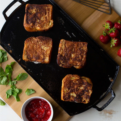 Blacklock Triple Seasoned Cast Iron Double Burner Griddle
