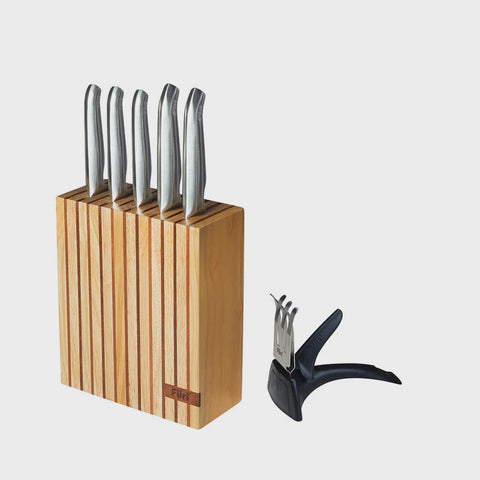 Pro Wood Knife Block Set 7 Pieces