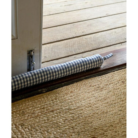 Gingham Draught Stopper Slim Blueberry