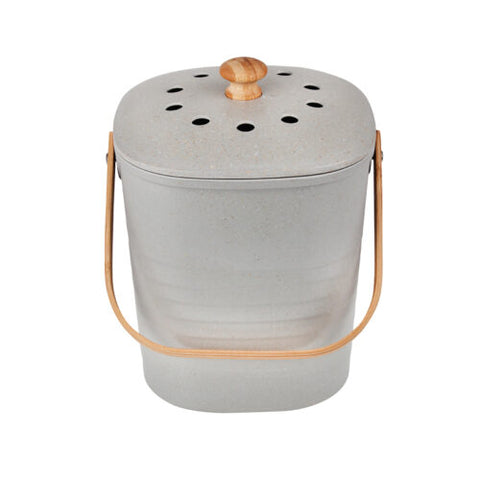 White Magic Eco Basics Compost Kitchen Waste Bin - 4L - Granite