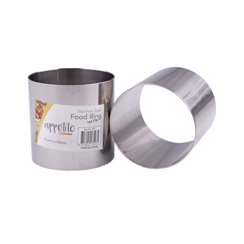 Stainless Steel Round Food Ring 75mm Diameter X 75mm Height