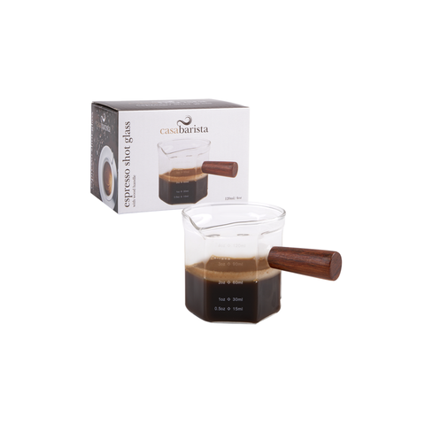 Espresso Shot Glass with Wood Handle 120ml
