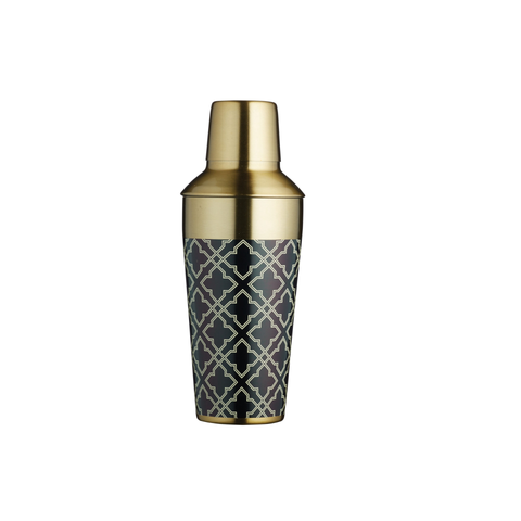 Art Deco Cocktail Shaker Stainless Steel 650ml