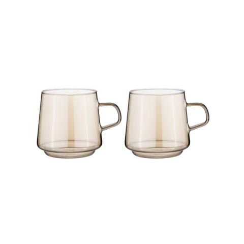 Oaklyn Gold Glass 2pk Mug