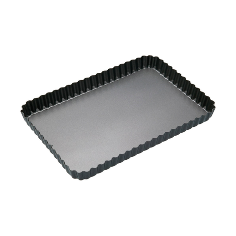 Loose Base Fluted Rectangular Flan/Quiche Pan 31X21X3.5Cm