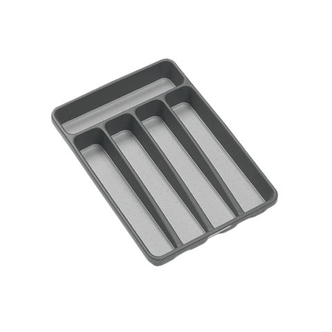 Mini 5 Compartment Cutlery Tray 32.4 X 23.2 X 4.8cm - Graphite