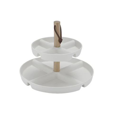 Essentials White Levels Serving Tower