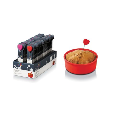 Stainless Steel "Heart" Silicone Cake Tester 2 Asst Colours