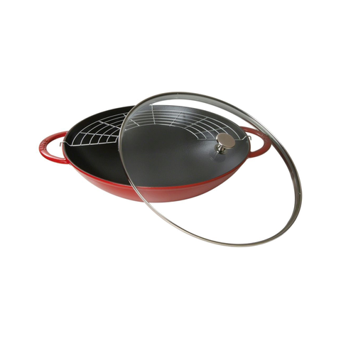 Wok - 37cm Cherry Red