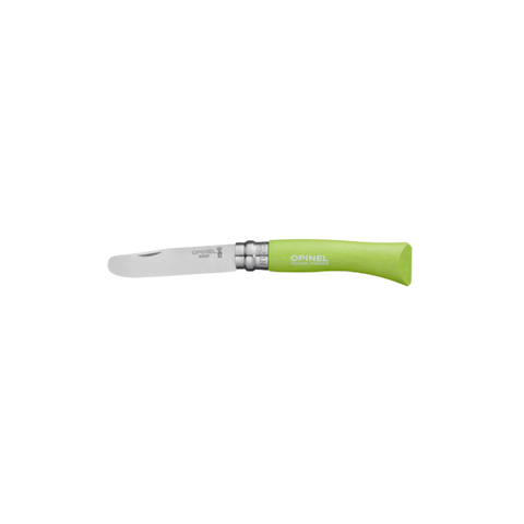 My First Opinel #07 Round Ended Apple Green 8Cm Blister Pack