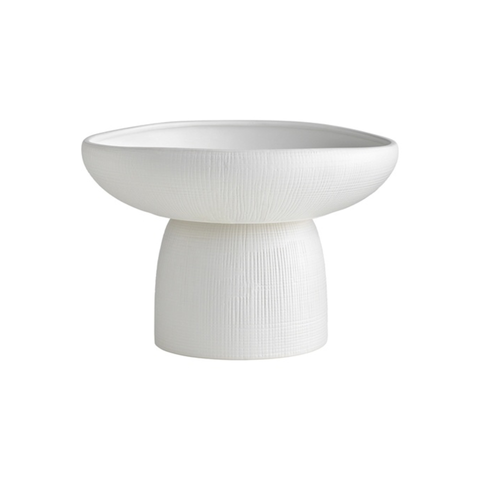 Ecology Bisque Large Footed Bowl 30cm White