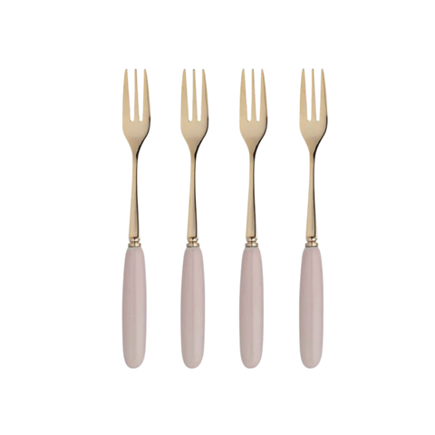Parisienne Pink Cake Fork Set Of 4