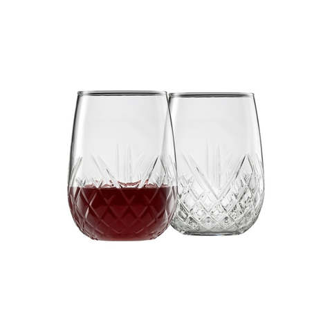 Carmen Set of 6 Stemless Wine Glasses 490ml
