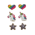 Rainbows & Unicorns Earrings Set Of 3