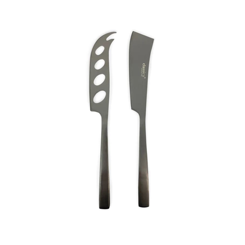 St Clare Nordic 2 Piece Cheese Set Black Matte Finish - Stainless Steel