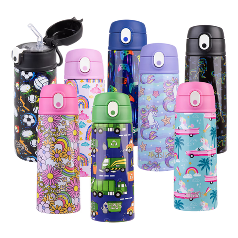 Kid's Drink Bottle with Sipper - 550ml (8 Colors)