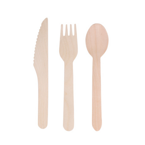 Birch Party Pack - 18 Piece Set (6 X Knives, 6 X Spoons, 6 X Forks)