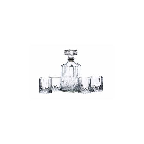 Cut Glass Effect Decanter Set, 900ml, Gift Boxed