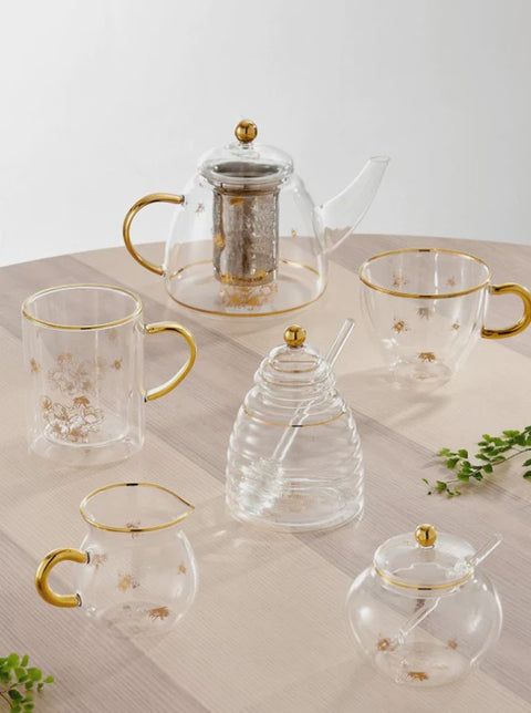 Honey Bee Glass Infuser Drink Bottle