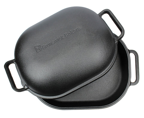 Pre-Seasoned Cast Iron Bread Baking Pan - Size: 39 X 26Cm