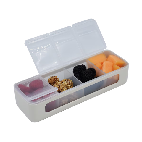 4 Compartment Snackle Box - 3 Colors