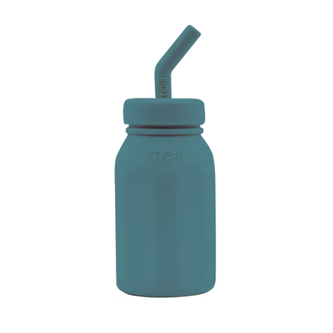 Silicone Straw Bottle - 3 Colors
