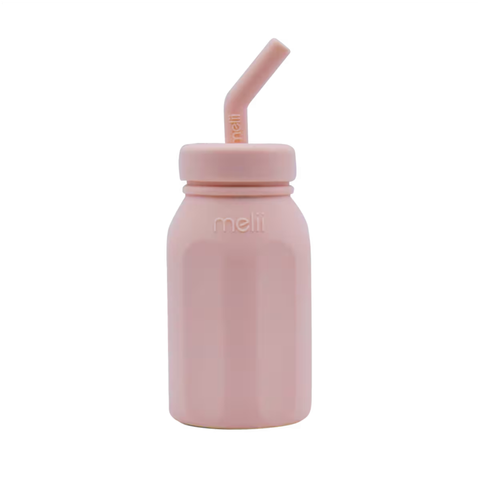 Silicone Straw Bottle - 3 Colors