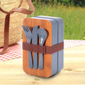 IS GIFT Wheat Straw Bento Box With Cutlerty