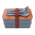 IS GIFT Wheat Straw Bento Box With Cutlerty