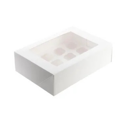 White Cupcake Box - 12 Cup (14 X 10 X 4 Inch)