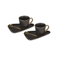 Asteria Black 2pk Espresso Set