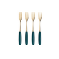 Parisienne Midnight Green Cake Fork Set Of 4