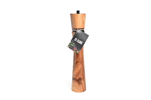 Acacia and Black Steel Salt And Pepper Grinder - 30cm