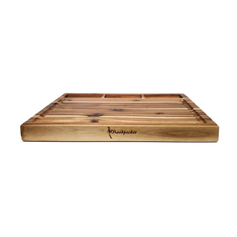 Acacia Larger Rectangle Board With Build In Bowls 48cm