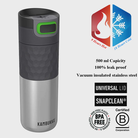 Etna Grip 3 In 1 Snapclean Stainless Steel 500ml