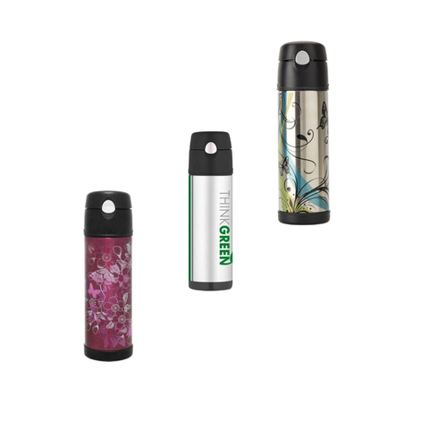 Stainless Steel 530ml  Vacuum Insulated Hydration Bottle With Straw - 3 Colors