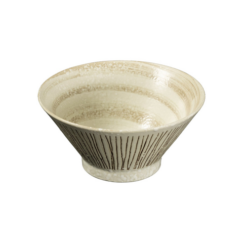 Omotenashi SORIGATADON HORI TOKUSA WHITE Bowl 19Dx9.3H