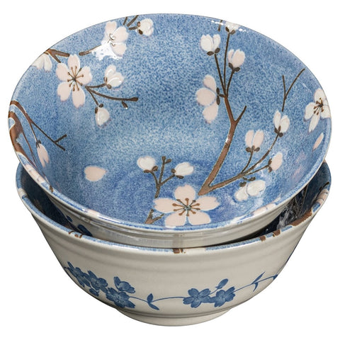 FUJISAKURA Set 2 Bowls & 2 Chopsticks 15Dx7H