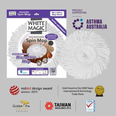White Magic Microfibre Mop Head