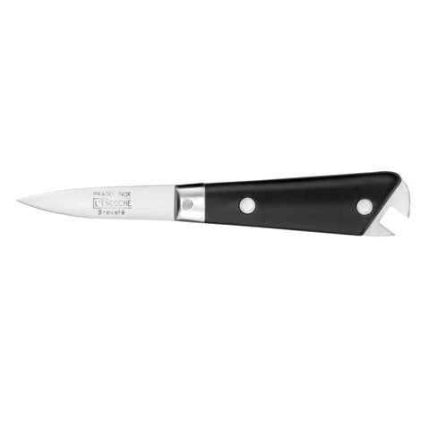 Oyster Knife Full Tang Blade 25/10, P.P. Black Handle with Cracking Norch