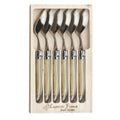 6 Piece Soup/Dessert Spoon Set - Light Horn
