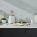 Stone Knife Block Set Snow Terrazzo 5 Piece