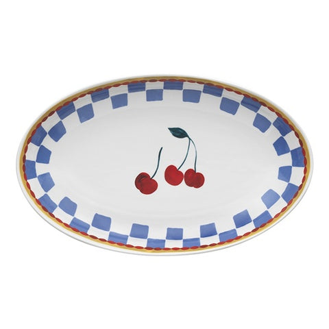 Valentina Oval Serve Platter 32cm Cherry